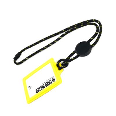 China Polyester New Product Silicone Nametag Holder Lanyards For Exhibition for sale