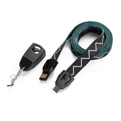 China Phone Lanyard Charging Cable, MP3/MP4 Player 3 In 1 Portable Quick Charger Neck Holder for sale