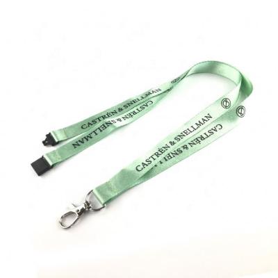 China Environmental Friendly Polyester Fiber Bamboo Material Lanyard With Printing Logo for sale