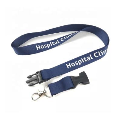 China High quality cheap custom made polyester lanyard with metal buckle for sale for sale