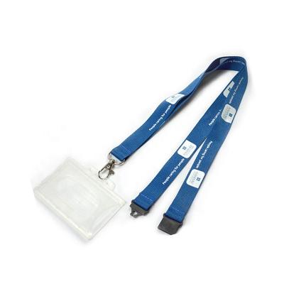 China Wholesale Polyester Factory Fashion PVC ID Card Holder Lanyard With Logo for sale