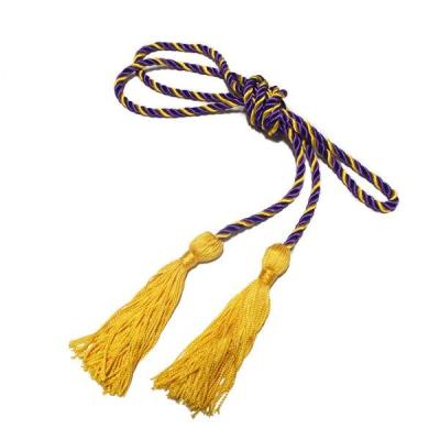 China Delicate fluorescent multicolored fringe tassel trimming for graduation cap decoration for sale