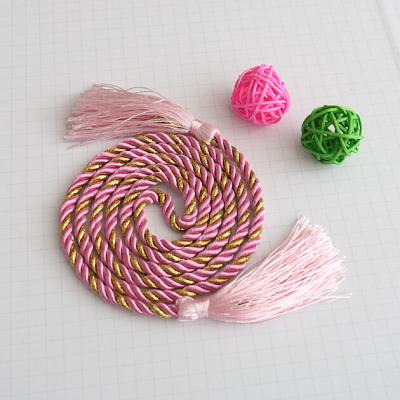 China Delicate fluorescent multicolored fringe tassel trimming for graduation cap decoration for sale