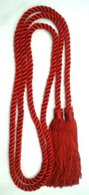 China 52 Inches long soft rayon cotton honor cord with 4 inches tassels fringes on both ends for sale