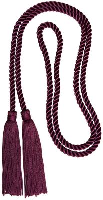 China 52 Inches long soft rayon cotton honor cord with 4 inches tassels trimmings on both ends for sale