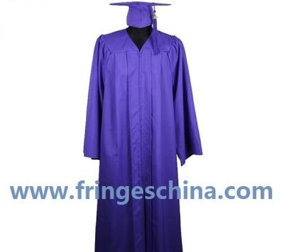 China Custom College/University Graduation Gown-100% Matte Polyester Customized Graduation Gown for sale