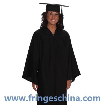 China Custom College/University Graduation Gown-100% Matte Polyester Customized Graduation Gown for sale