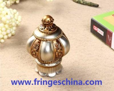 China Classical delicate PP plastic curtain rod finials for home decoration for sale