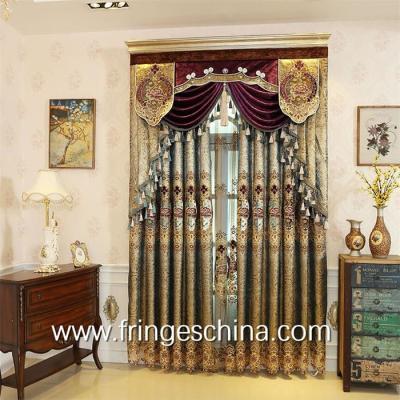 China European Style Home Textile Blackout Jacquard Embroidery Window Curtain for sale