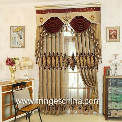 China European Style Home Textile Blackout Jacquard Embroidery Window Curtain for sale