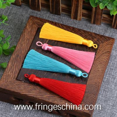 China Colorful classical wholesale chinese tassels trimming fringe for bookmark for sale