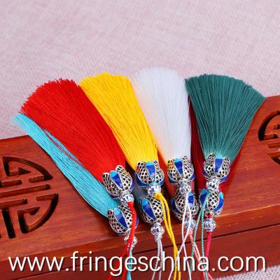 China Colorful classical wholesale chinese tassels trimming fringe for bookmark for sale