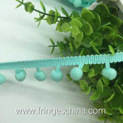 China Machine producing OEM wholesale beautiful fabric drapery trimmings beaded pom pom fringes for sale