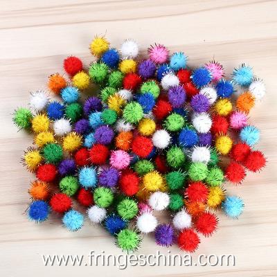 China Wholesale Colorful DIY Party Decoration Glitter Pom Pom Ball for sale