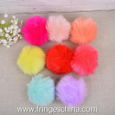 China Wholesale Colorful DIY Decoration Fake Rabbit Fur Pom Pom Ball For Key Chain for sale