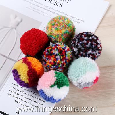 China Wholesale Colorful DIY Multicolored Pom Pom Ball For Hat Costume Christmas Decoration for sale