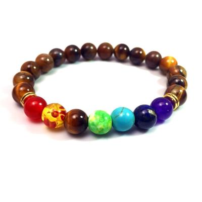 China Hot Selling Chakra Mala Beads Spiritual Healing Jewelry 7 Chakra Bracelet for sale