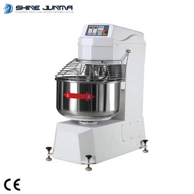 China 50kg Hook Bakery Spiral Dough Mixer Stainless Steel Pizza Bread Dough Mixing Industrial Spiral Mixer Synchronous Rotation for sale