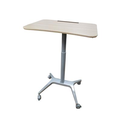 China Movable (height) Gas Height Adjustable Laptop Desk Mobile Office Table Stand Rest Aluminum Worktable for sale