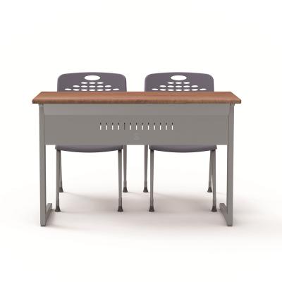 China School Sets Double School Desk College Furniture Wooden Student Table And Chair for sale