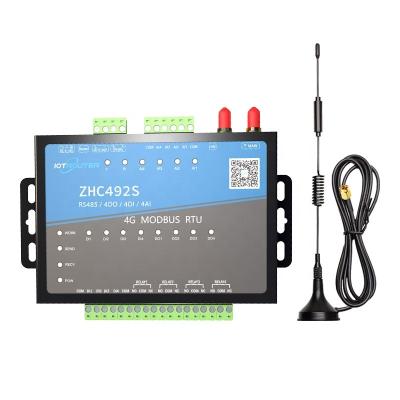 China 4DO 4DI RS485 to MQTT Controller for IoT Data Transmission and 160x16x28mm Remote Control for sale