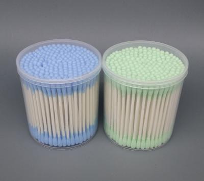 China High Quality Household Cotton Colorful Cotton Buds 200pcs In Round Box for sale