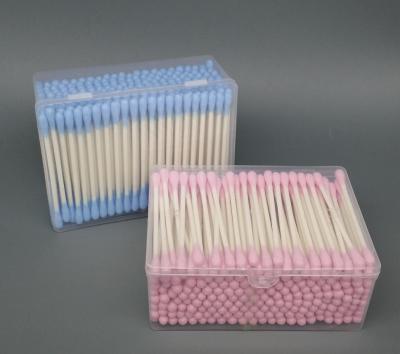 China Household YUXIN Colorful 200pcs Cotton Tips With Paper Handle Stick for sale