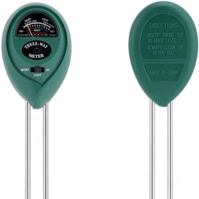 China Soil Test Soil Meter 3 pH Sensor PH in 1 Moisture and PH Soil and Sunlight Meter Plant Flower Gardening Monitor for sale