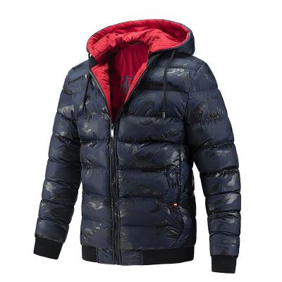 China Hooded Stripper Viable Jacket Reversible Mens Cotton Padded Jacket Men Autumn Winter Casual Coat Thicken for sale