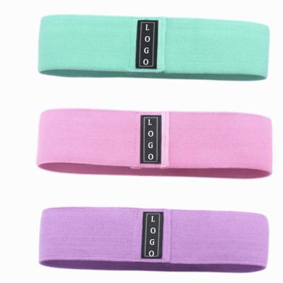 China Polyester Fabric Yoga Gym Strength Training Exercise Fitness Hip Booty Sports Cloth Non-Slip Resistance Band for sale