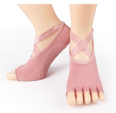 China Wholesale Custom Sporty Non-Slip Gym Ladies Cotton Pilates Yoga Socks for sale