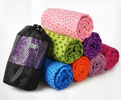 China Wholesale COTTON/POLYESTER sports yoga towel high quality non-slip foldable custom printed yoga towel for sale