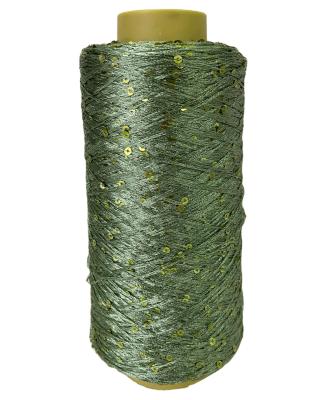 China Large Quantity Ring Spun Supply Sequin Yarn Polyester Knitting Yarn Enough for sale