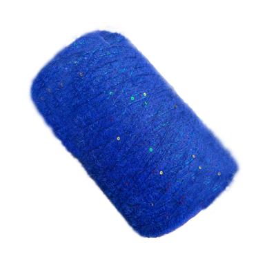 China Order Yarn Sequin Thread 2022's New Fashion High Quality Fancy Yarn, Feather Yarn with Sequin for Flat Machine and etc. hand knitting. for sale