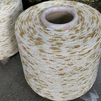 China Anti-Bacteria Gold Knot Thread Yarn 100% Polyester Gold Yarn Customized Color Fancy Yarn for sale