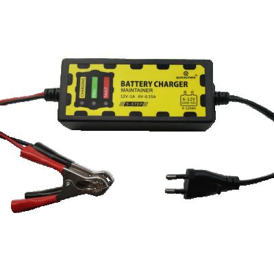 China ABS Universal Smart Lead-acid Charger 12v 6v Auto Electronic Slim Car Battery Portable Charger for sale