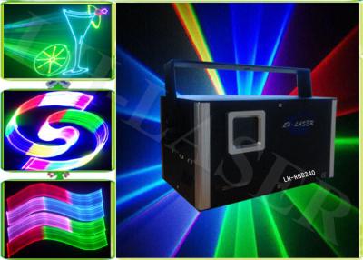 China DMX Stage 2D / 3D 2W RGB Laser Dance Light , Full Color Programmable Laser Light Show for sale