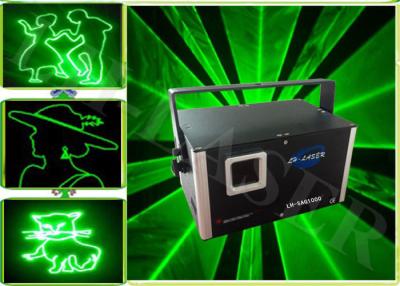 China DMX 1000MW Green Animation Laser Light , 1 Watt Green Laser Image Projector for sale