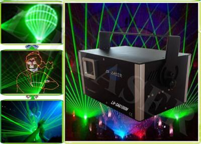 China Powerful Monochromatic ILDA Laser Light 1000MW Elite Green Animation Laser for sale