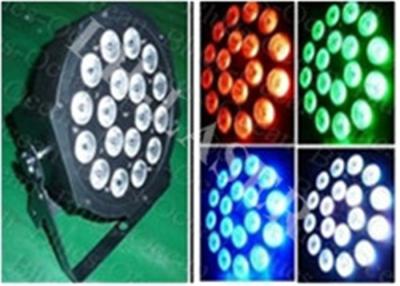 China Multi Color RGB Flat LED Par Cans DMX , 60W AC100Volt - 240V LED Flat Par Light for sale