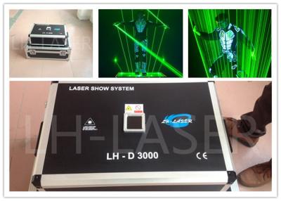 China Sharpy 3W Green ILDA Laser Light Dance Man Show , Dj Disco Stage Outdoor Laser Light for sale