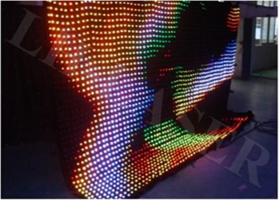 中国 LED のビデオ カーテン P18 RGB SMD/SD/DMX のコントローラーが付いている LED ランプの布 販売のため