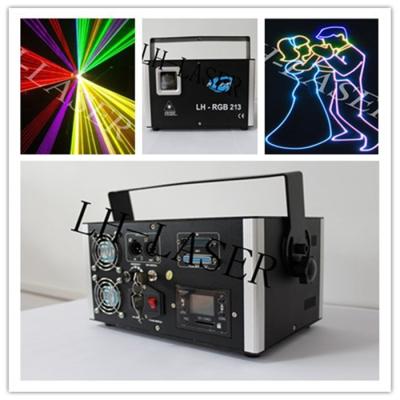 China Full Color Programmable Multicolor Laser Light 1.2W RGB With SD Card DMX Stage Laser for sale