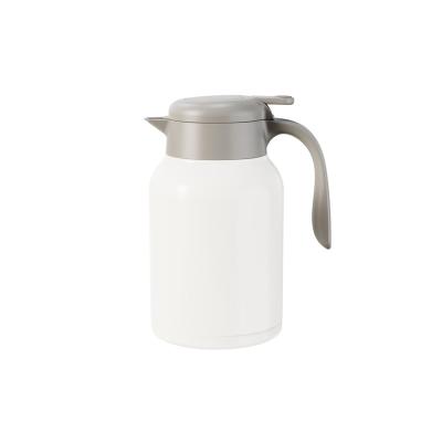 China PORTABLE 2L Green coffee pot large caliber thermos Tea pot with lid coffee mug stainless steel drum warm water hot water for sale