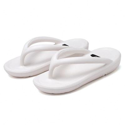 China Wholesale Recyclable Spring/Summer Women Fashion Beach Slippers Chunky Slid Color Female Flip-Flops Non-slip Comfortable for sale