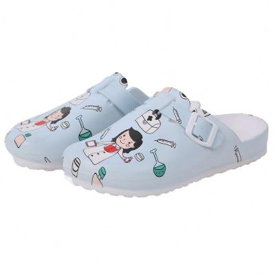 China Printed Waterproof Printed Nursing Clogs Nurse Shoes Women Clogs Men Clogs for sale