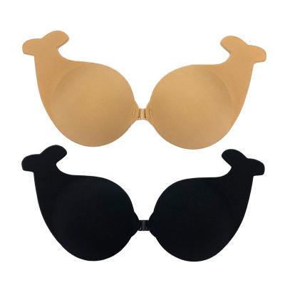 China Antibacterial Lift Up Breast Lift Bra Band Strapless Fish Shaped Silicon Bra for sale