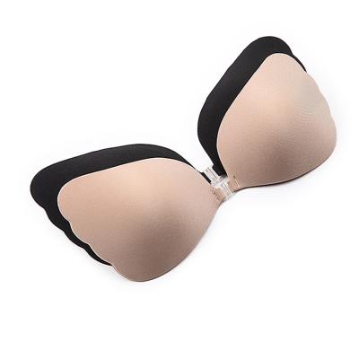 China Factory Price Fashion Show Antibacterial Model Used Fabric Silicone Invisible Wing Bra for sale