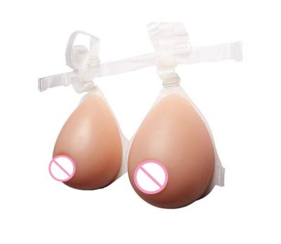 China Real Soft And Comfortable 800g Silicone Breast Form With Straps Artificial Fake Breast For Crossdresser for sale