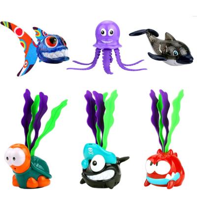 China 2022 Plastic Outdoor Underwater Sports Electric Igniting Diving Baby Swimming Pool Hook Game Fun Toys Bath Toys for sale